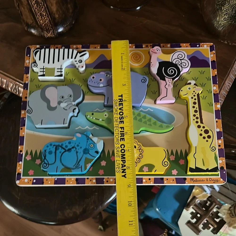 Vintage Melissa & Doug Wooden Safari Puzzle